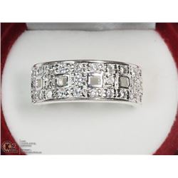 STERLING SILVER CZ RING (6.5 GRAMS) SIZE 8
