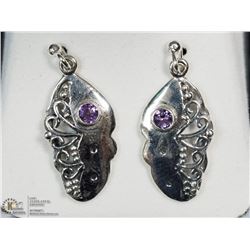 STERLING SILVER AMETHYST EARRINGS