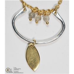 GOLD PLATED STERLING SILVER LABRADORITE NECKLACE