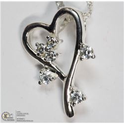 STERLING SILVER CZ NECKLACE