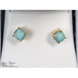 GOLD PLATED STERLING SILVER TURQUOISE EARRINGS