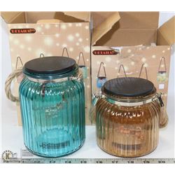 2PK MASON JAR L.E.D PATIO LITES