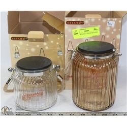 2PK MASON JAR L.E.D PATIO LITES