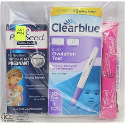 BAG OF OVULATION TEST FERTILITY PERSONAL LUBRICANT