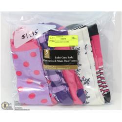 5PK LADIES CREW SOCKS