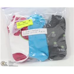 9PK LADIES ANKLE SOCKS