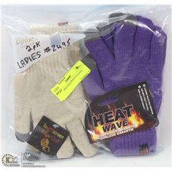 2PK LADIES HEATWAVE GLOVES