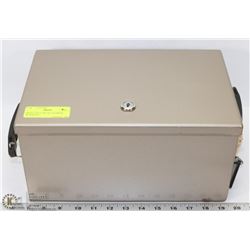 HEAVY DUTY METAL LOCKBOX WITH KEYS,