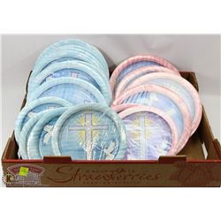 FLAT OF RELIGIOUS THEME DISPOSABLE PLATES