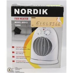 NEW RONA NORDIK FAN HEATER 1500W