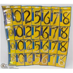 BUNDLE OF ASSORTED HOUSE NUMBERS