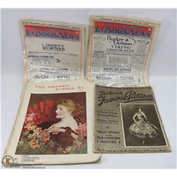 LOT OF 4 ANTIQUE ENGLISH MAGAZINES.