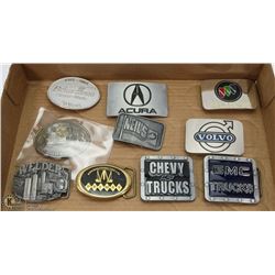 FLAT OF BELT BUCKLES.