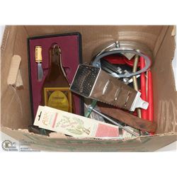 ESTATE BOX OF KITCHEN , INCENTS & HOME DECOR