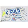 Image 1 : 2 DECORATIVE NWT POLAR BEAR FRONT LICENSE PLATES