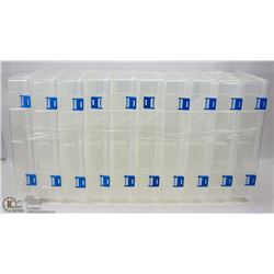 LOT OF 10 CLEAR PLASTIC STACKABLE ORGANIZERS