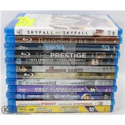 LOT OF 12 BLU-RAY DVDS