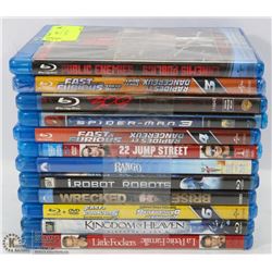 LOT OF 12 BLU-RAY DVDS