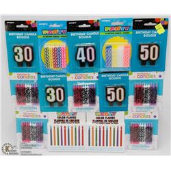 BUNDLE OF ASSORTED BIRTHDAY CANDLES