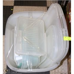 ASSORTED PLASTIC CONTAINERS