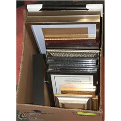 BOX OF ASSORTED PHOTO FRAMES