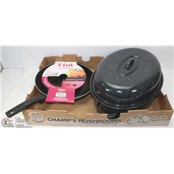 NEW LARGE BLACK ROASTING PAN