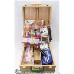 ART TRIPOD EASEL W/CONTENTS