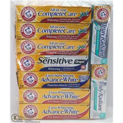 BAG OF ARM & HAMMER TOOTHPASTE