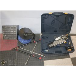 LOT OF AIR NAILER & AIR HOSE & MISCELLANEOUS ITEMS