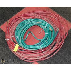 LOT OF 3 AIR LINE HOSES RATED TO 300PSI, APPROX