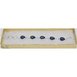 #46-NATURAL RAINBOW CALSILICA GEMSTONE BRACELET