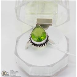 #92-GREEN PERIDOT GEMSTONE RINGS