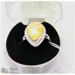 #68-AUSTRALIA FIRE OPAL GEMSTONE RING