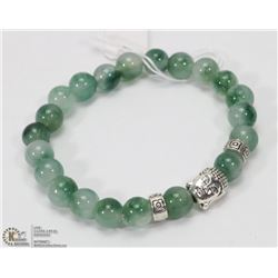 #40-NATURAL CHALCEDONY BEAD BRACELET