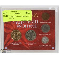 5PC SET PORTRAITS OF AMERICAN WOMEN USA