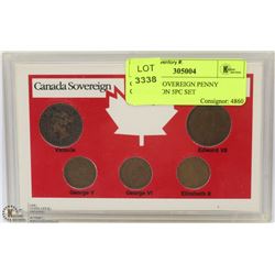 CANADA SOVEREIGN PENNY COLLECTION 5PC SET