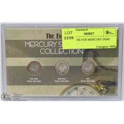 SET OF 3 SILVER MERCURY DIME SET