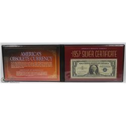 1957 BLUE SEAL USA $1 BILL SILVER CERTIFICATE