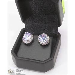 NEW CUBIC STONE STERLING SILVER EARRING .925