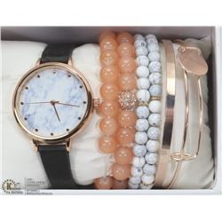 NEW WOMENS WATCH AND BRACELET SET