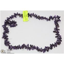 LONG STRAND OF GENUINE AMETHYST STONES