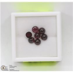 117) GENUINE GARNETS, ROUND CABOCHON, APPROX 6CTS