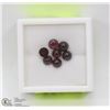 Image 1 : 117) GENUINE GARNETS, ROUND CABOCHON, APPROX 6CTS