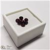Image 2 : 117) GENUINE GARNETS, ROUND CABOCHON, APPROX 6CTS