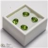 Image 2 : 159) 4 PERIDOTS, 8X6MM OVALS, APPROX 5.4 CTS