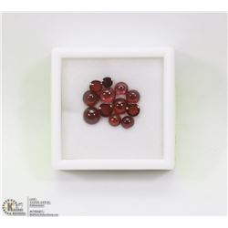 108) GENUINE GARNETS, ROUND CABOCHON, APPROX
