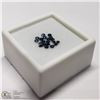 Image 2 : 103) GENUINE BLUE SAPPHIRES, DIAMOND CUT, 2-2.5MM