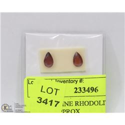158) GENUINE RHODOLITE GARNETS, PEARS, APPROX