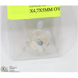 133) 10 GENUINE AUSTRALIAN OPALS, 6X4,7X5MM OVAL