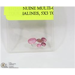 111) GENUINE MULTI-COLOR TOURMALINES, 5X3 TO 6X4